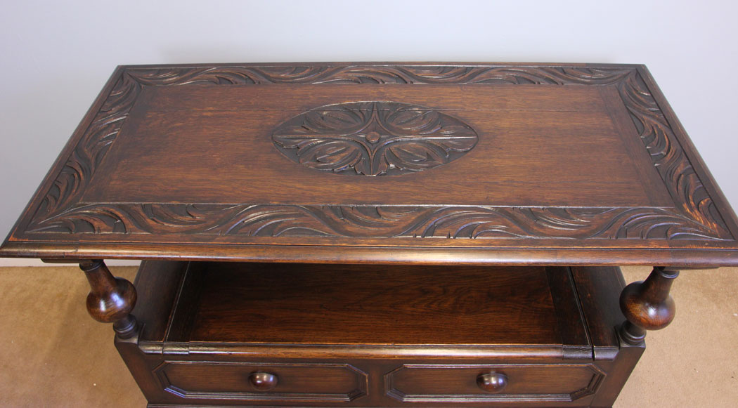 11912r6 Antique Oak Monks Bench Settle,