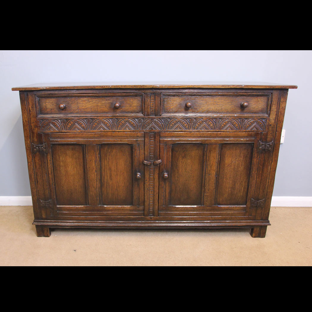 11913r01-Antique-Oak-Sideboard-Dresser-Base,- Antique Oak Sideboard Dresser Base