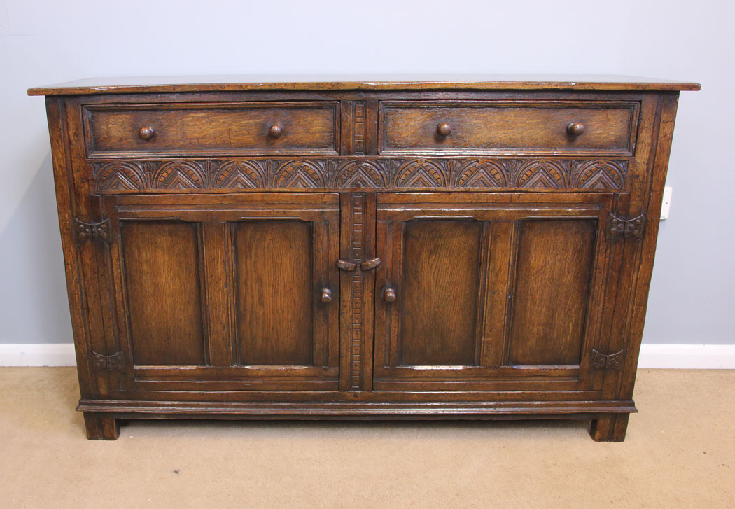 11913r1 Antique Oak Sideboard Dresser Base,