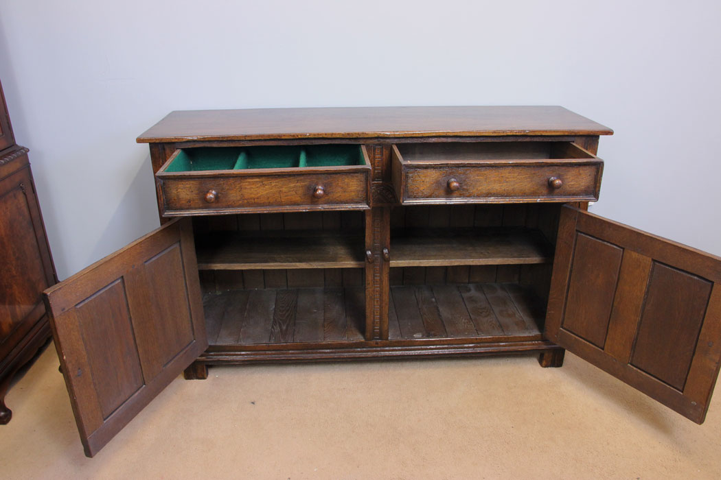 11913r12 Antique Oak Sideboard Dresser Base,