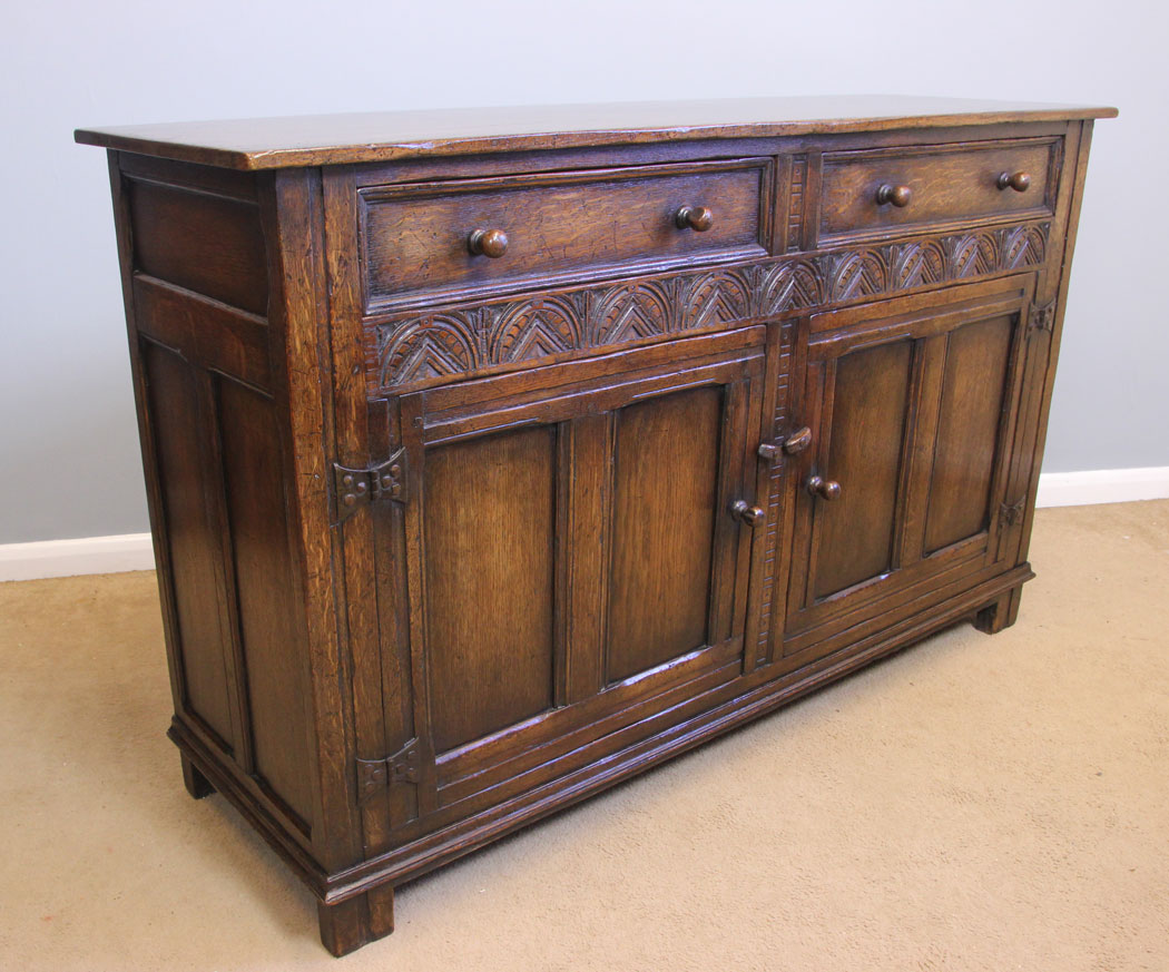 11913r2 Antique Oak Sideboard Dresser Base,