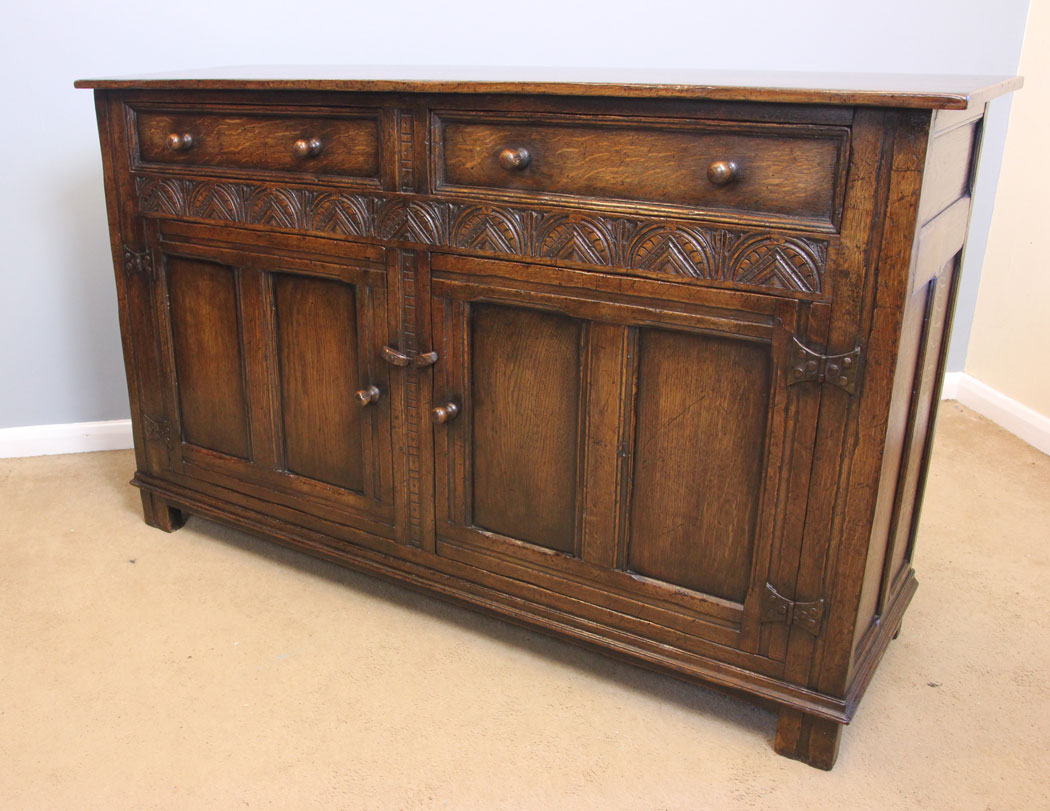 11913r3 Antique Oak Sideboard Dresser Base,