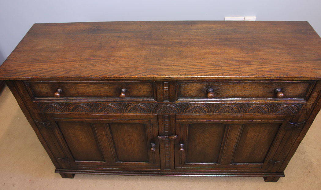11913r7 Antique Oak Sideboard Dresser Base,