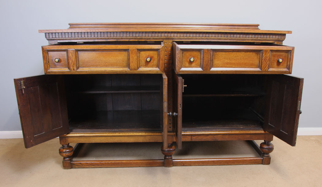 11916r14 Antique Oak Sideboard Dresser Base,