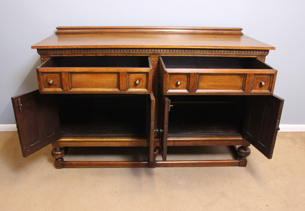 11916r15 Antique Oak Sideboard Dresser Base,