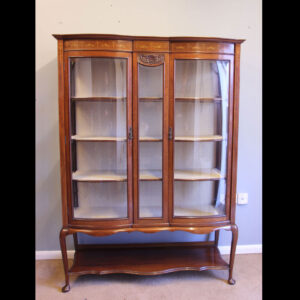 Antique Quality Edwardian Inlaid Mahogany Display Cabinet
