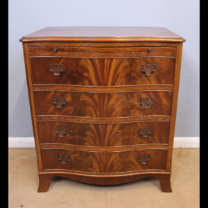 Antique Serpentine Front Mahogany Chest of Drawers