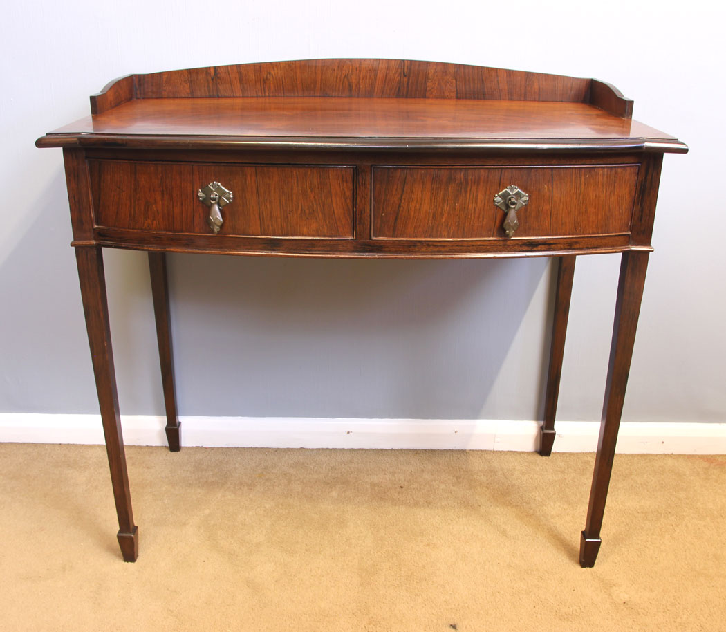 11930r1 Antique Rosewood Shaped Front Side Table,