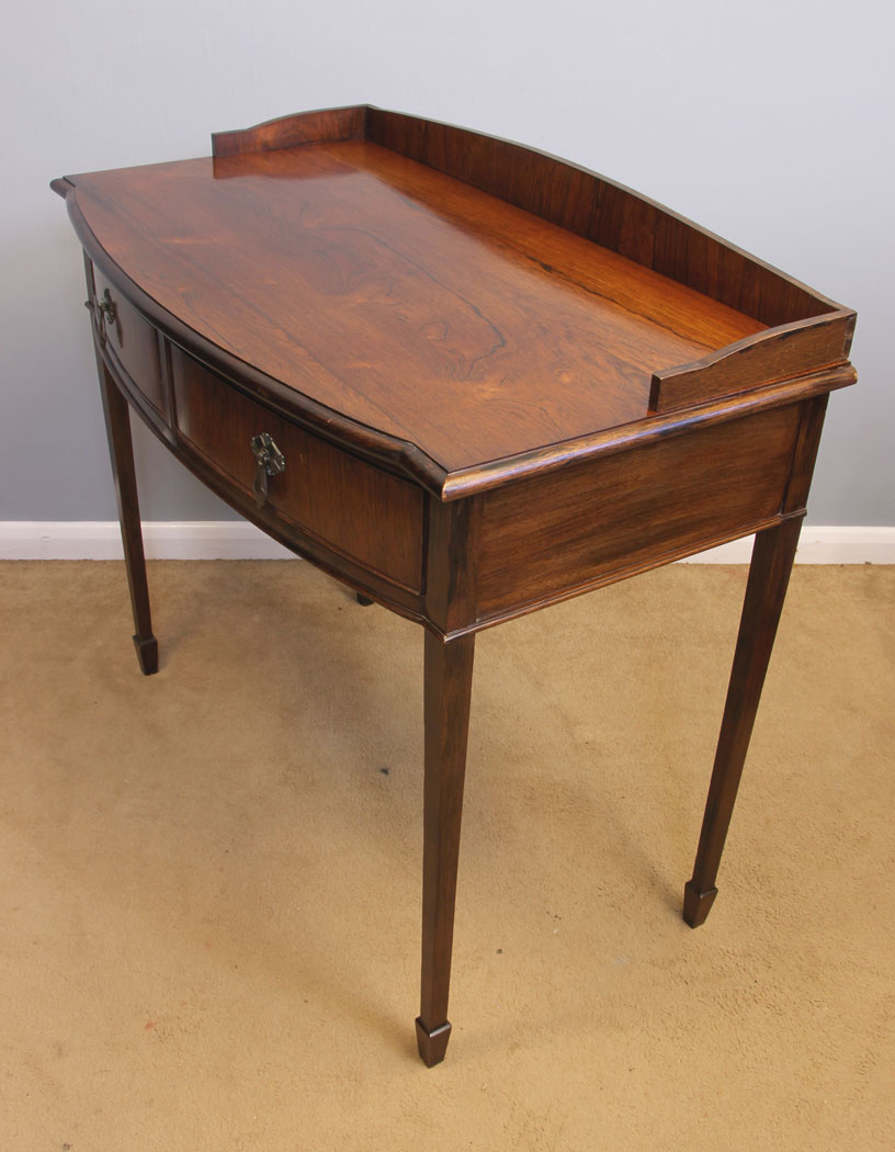 11930r2 Antique Rosewood Shaped Front Side Table,