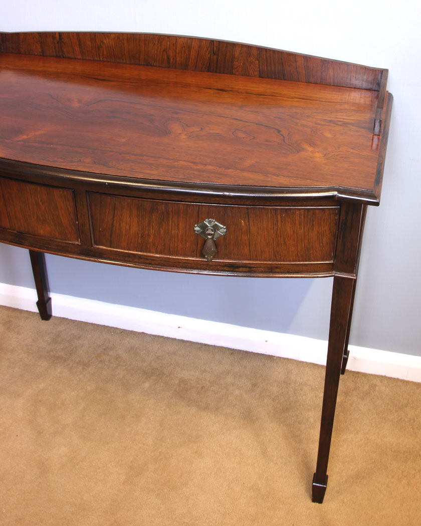 11930r5 Antique Rosewood Shaped Front Side Table,