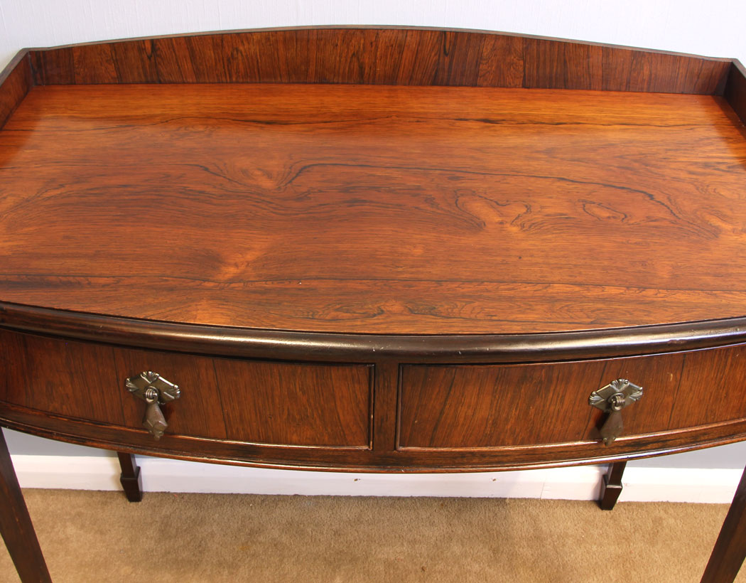 11930r9 Antique Rosewood Shaped Front Side Table,