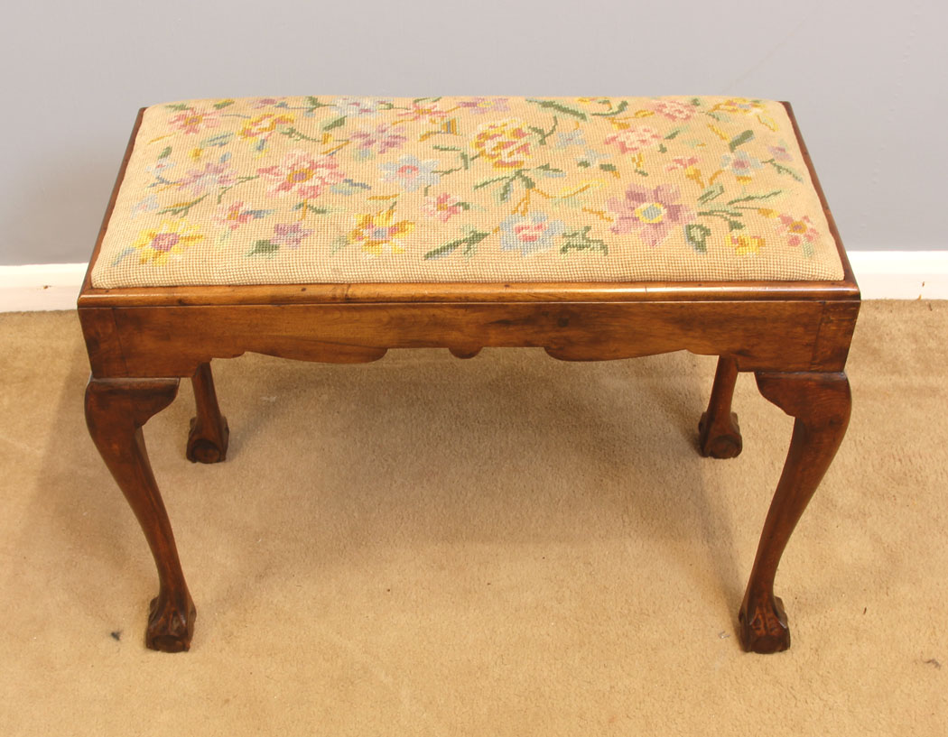 11937r9 Antique Walnut Stool Dressing Table Stool,