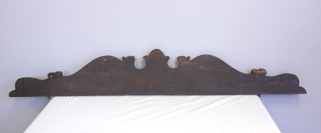 11940r6 Antique Late Victorian Carved Oak Pediment,
