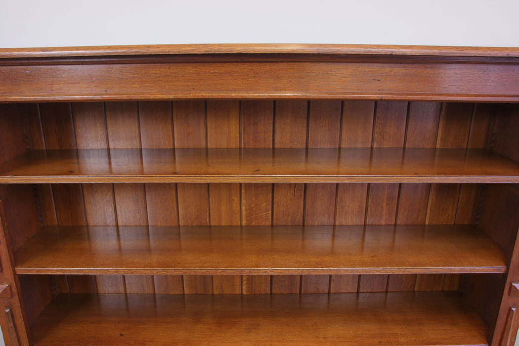 11944r3 Antique Oak Open Bookcase Shelves,