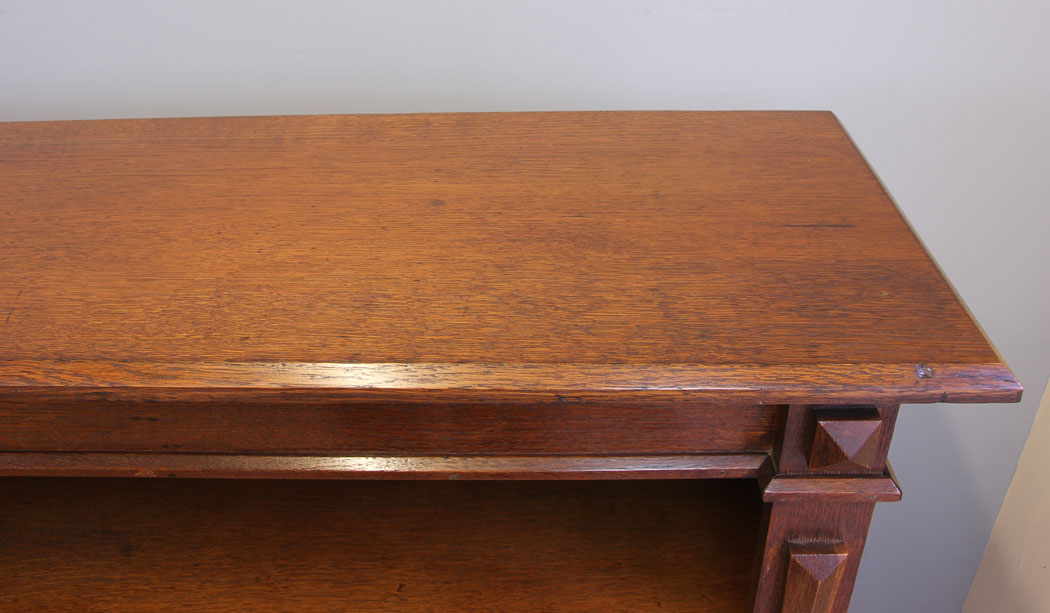 11944r6 Antique Oak Open Bookcase Shelves,