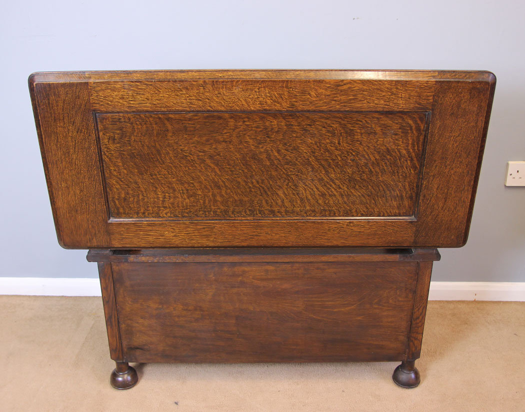 11951r15 Antique Oak Monks Bench,