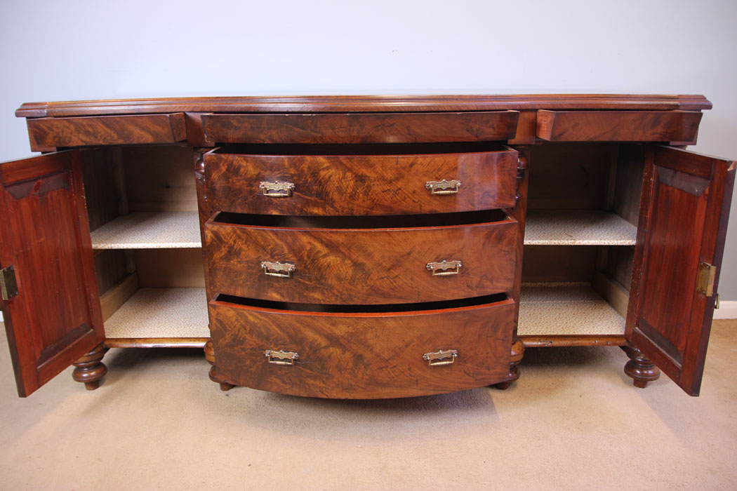 11952r13 Antique Victorian Mahogany Sideboard Dresser Base,