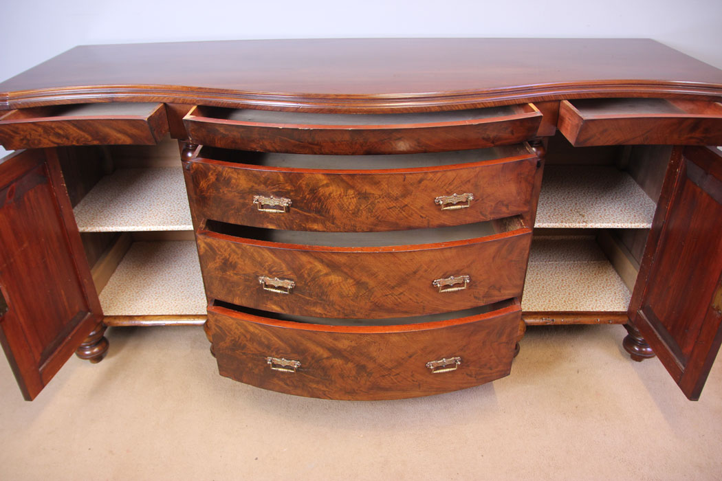 11952r14 Antique Victorian Mahogany Sideboard Dresser Base,