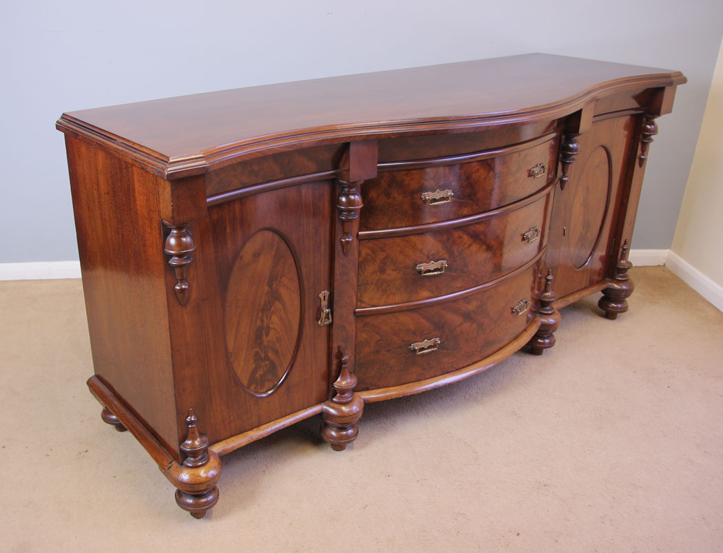 11952r2 Antique Victorian Mahogany Sideboard Dresser Base,