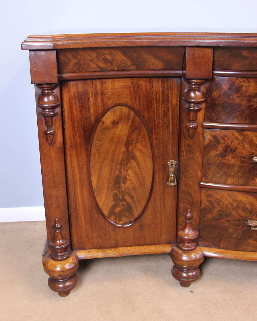 11952r5 Antique Victorian Mahogany Sideboard Dresser Base,