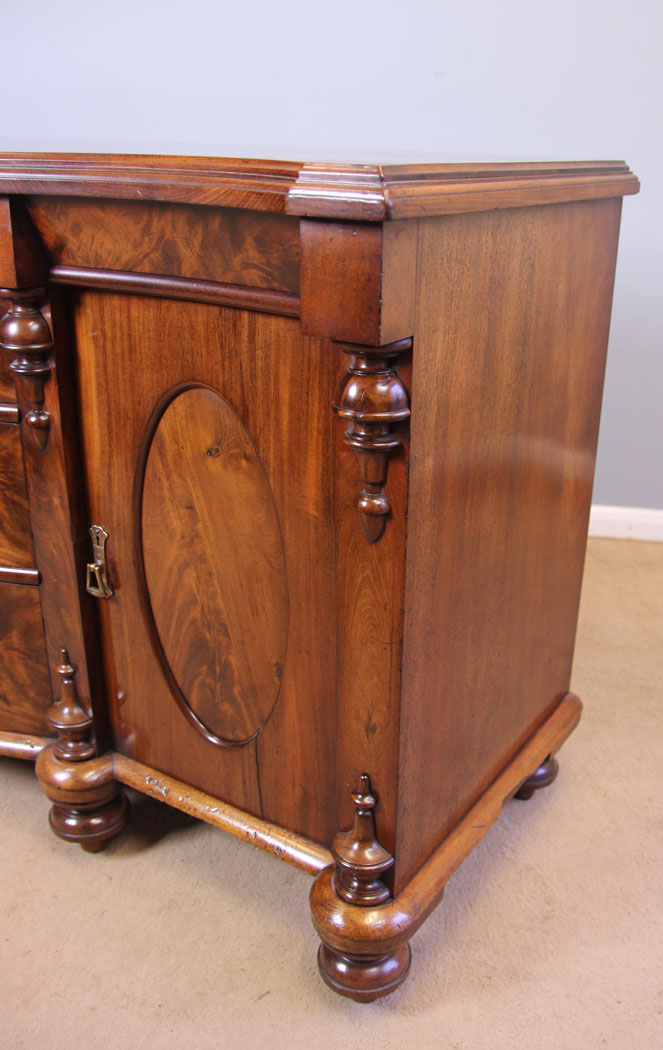 11952r6 Antique Victorian Mahogany Sideboard Dresser Base,
