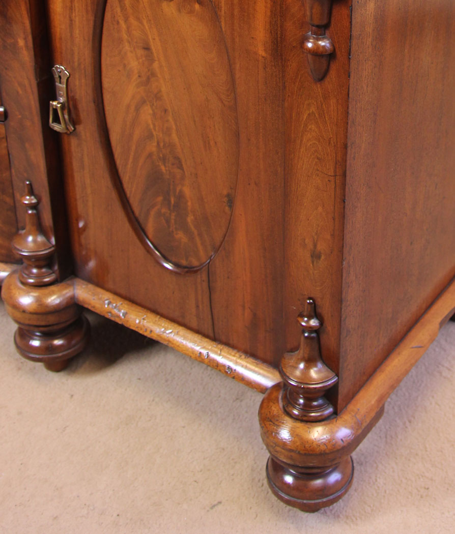 11952r7 Antique Victorian Mahogany Sideboard Dresser Base,