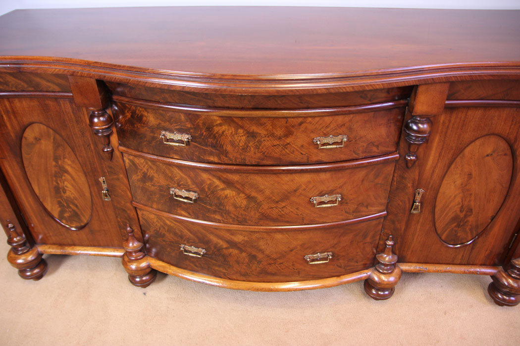 11952r9 Antique Victorian Mahogany Sideboard Dresser Base,