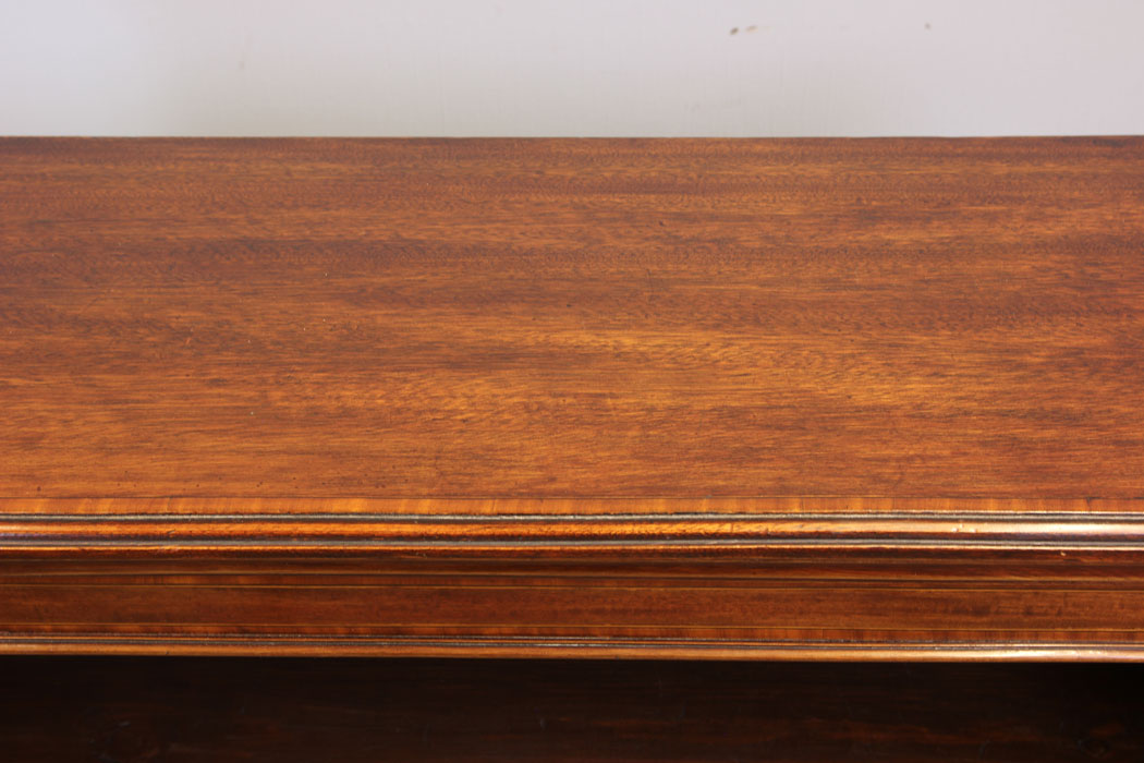 11959r7 Antique Inlaid Mahogany Open Bookcase,