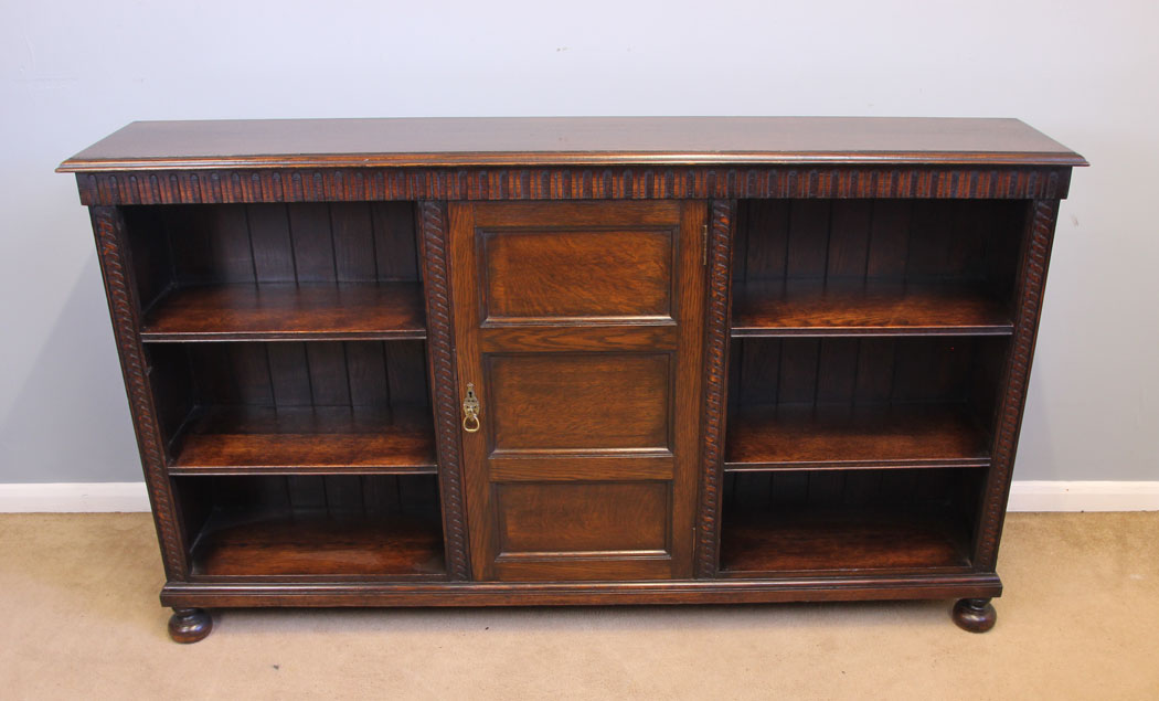 11963r1 Oak Open Bookcase Display Shelves,