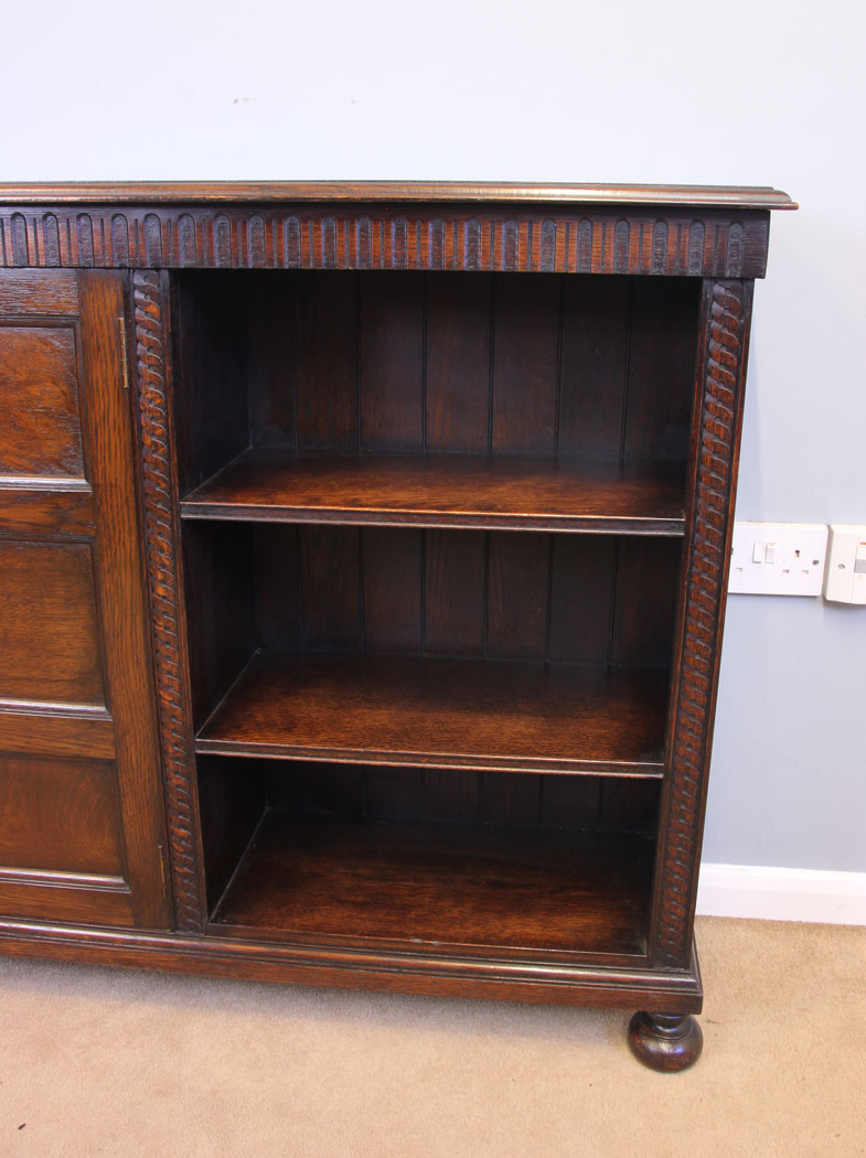 11963r4 Oak Open Bookcase Display Shelves,