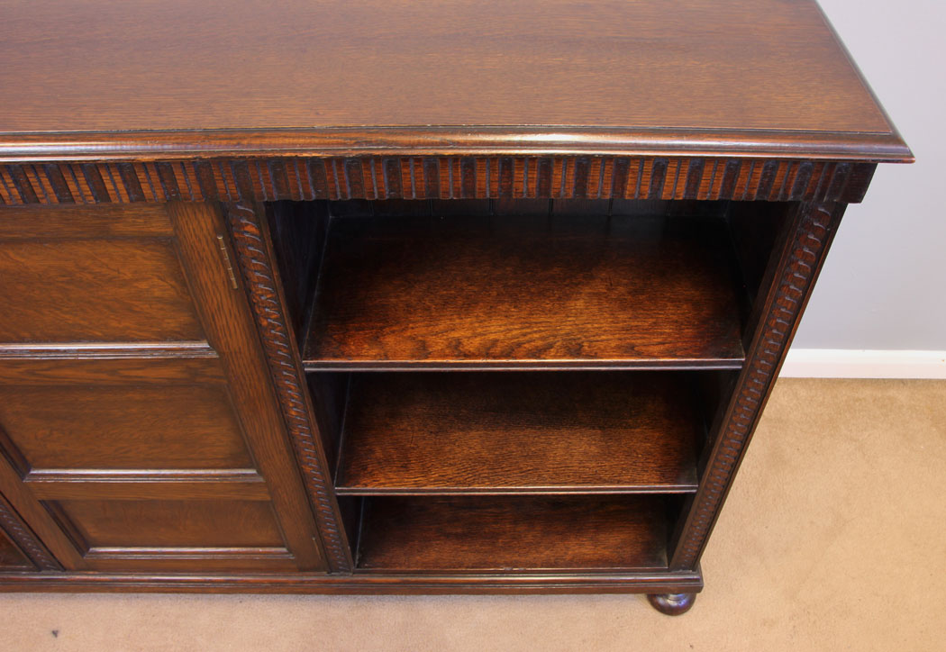 11963r7 Oak Open Bookcase Display Shelves,