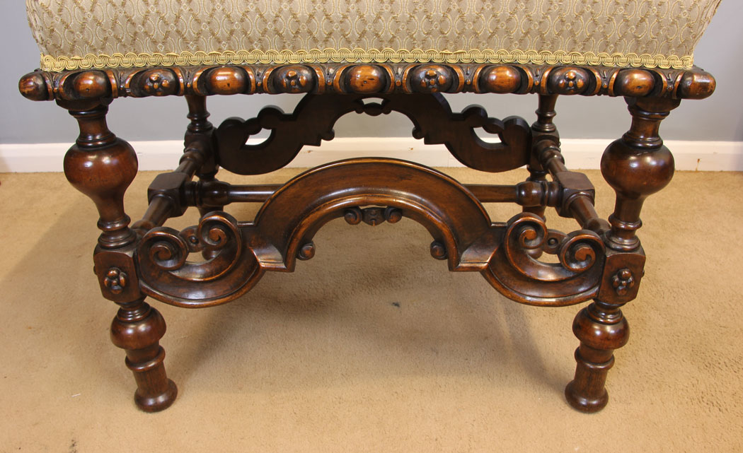 11969r5 Antique 19th Century Walnut Stool,