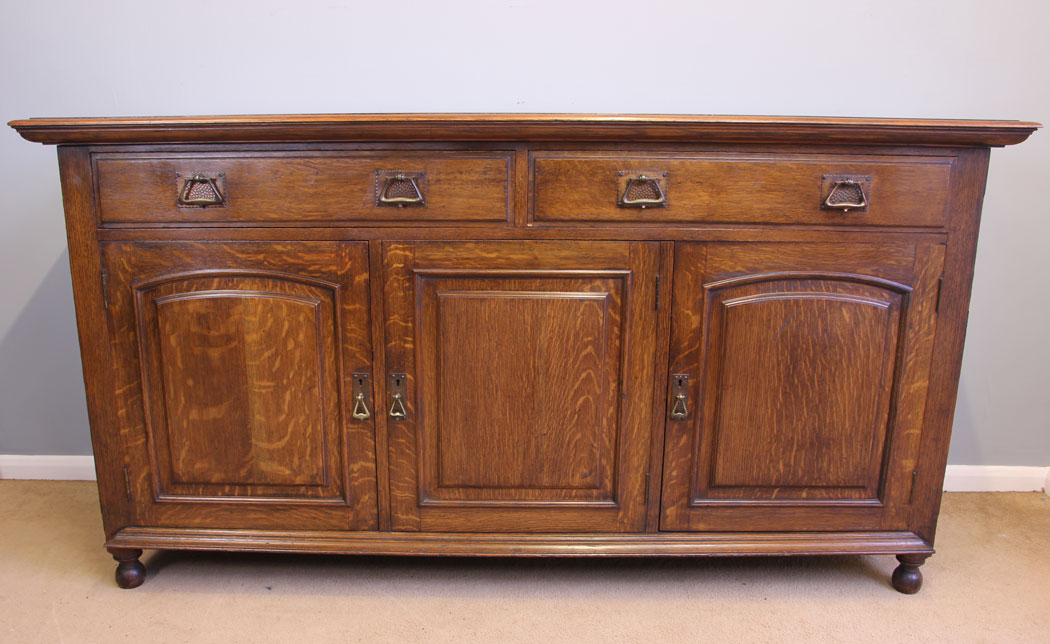 11974r1 Antique Oak Sideboard Dresser Base, Maple & Co,