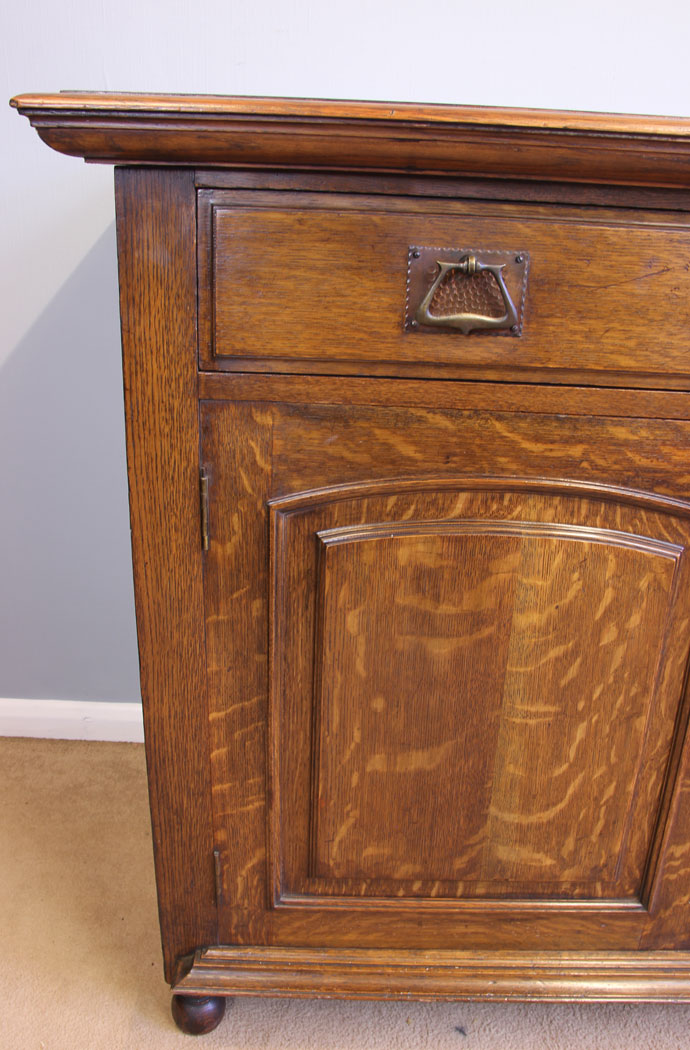 11974r10 Antique Oak Sideboard Dresser Base, Maple & Co,