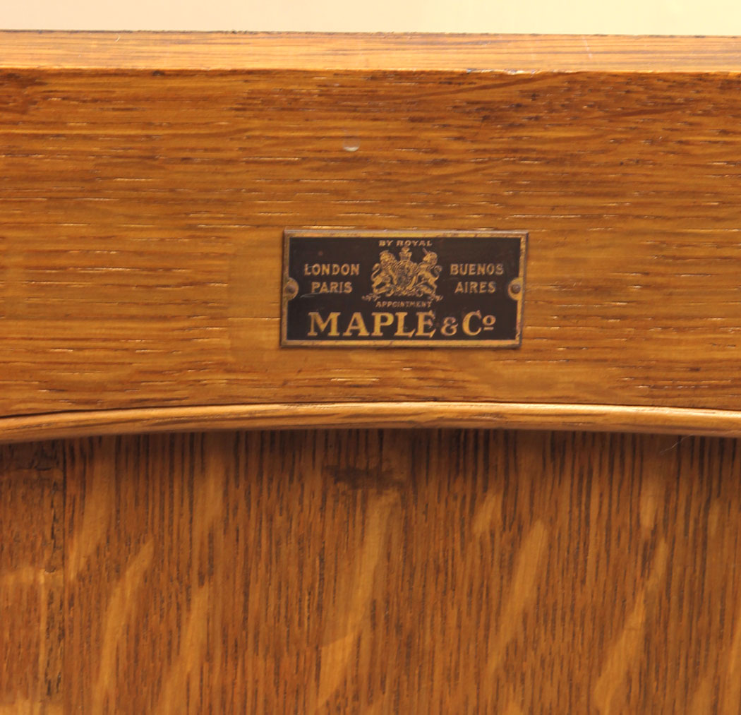 11974r13 Antique Oak Sideboard Dresser Base, Maple & Co,
