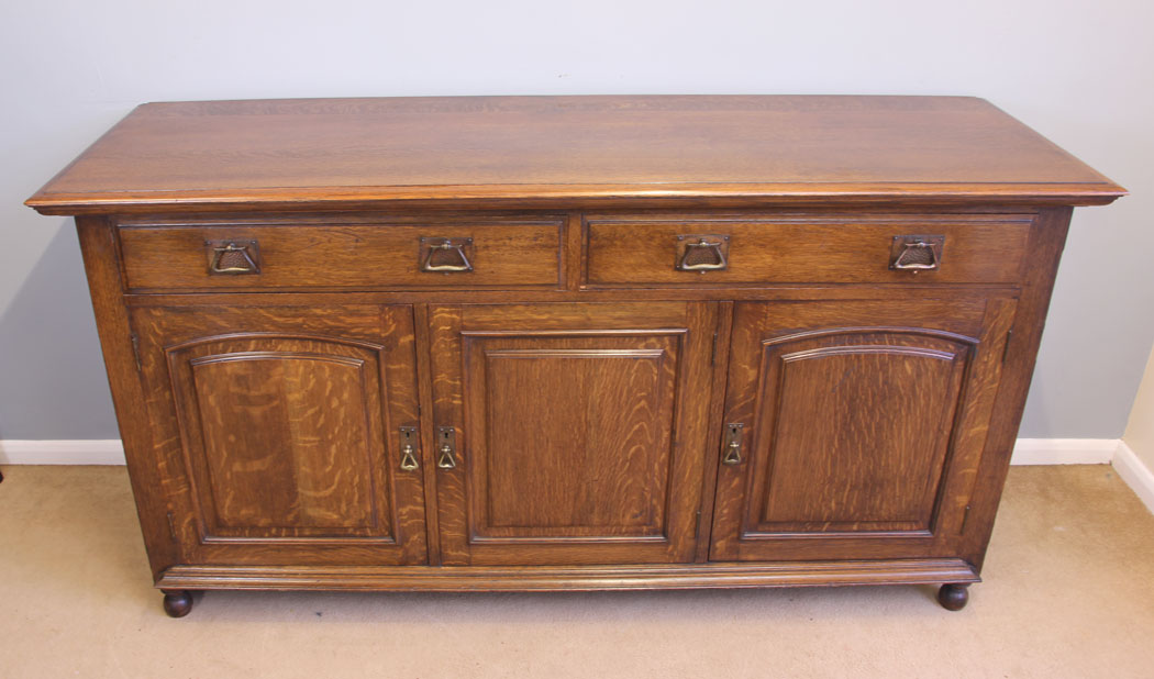 11974r2 Antique Oak Sideboard Dresser Base, Maple & Co,