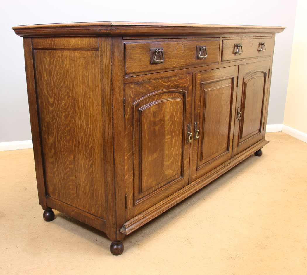 11974r3 Antique Oak Sideboard Dresser Base, Maple & Co,