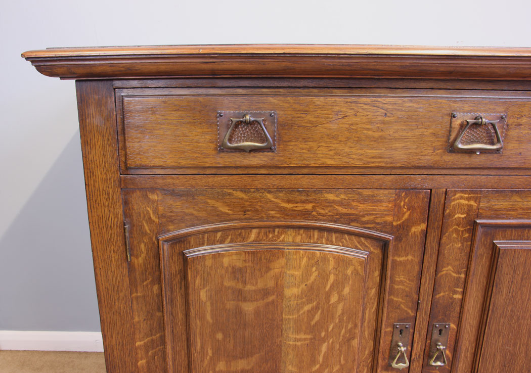 11974r4 Antique Oak Sideboard Dresser Base, Maple & Co,