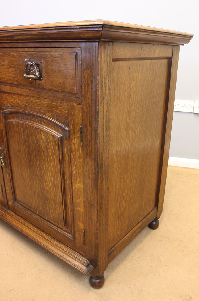 11974r6 Antique Oak Sideboard Dresser Base, Maple & Co,