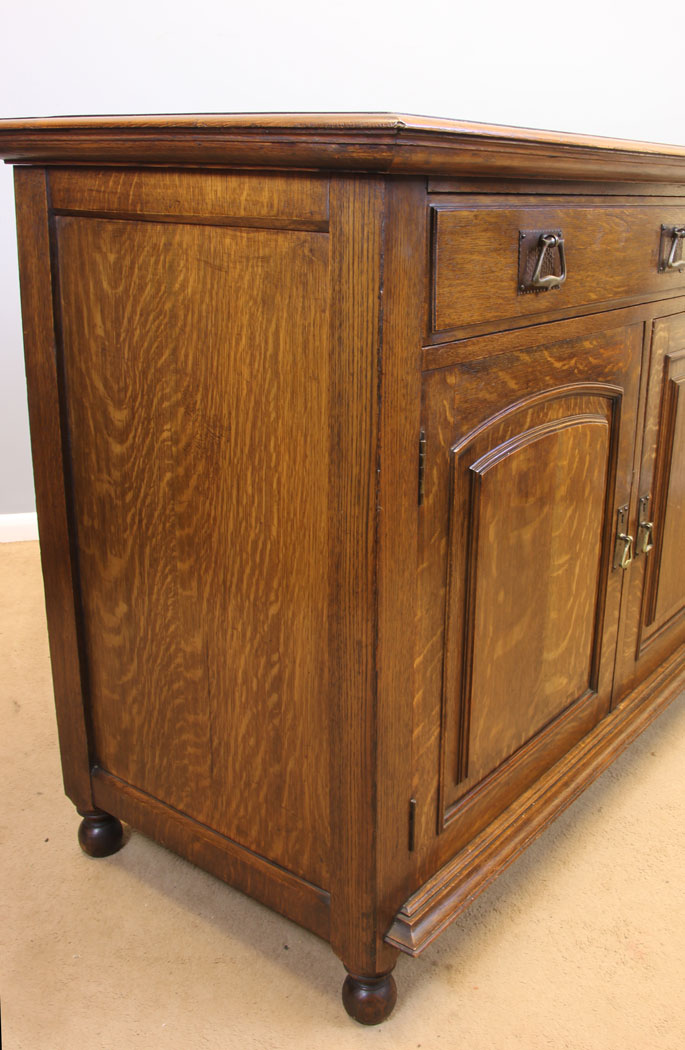 11974r7 Antique Oak Sideboard Dresser Base, Maple & Co,
