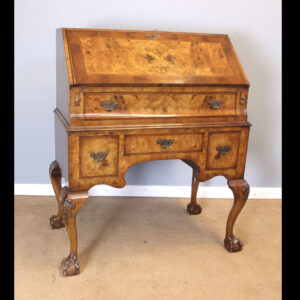 Antique Burr Walnut Desk Writing Bureau