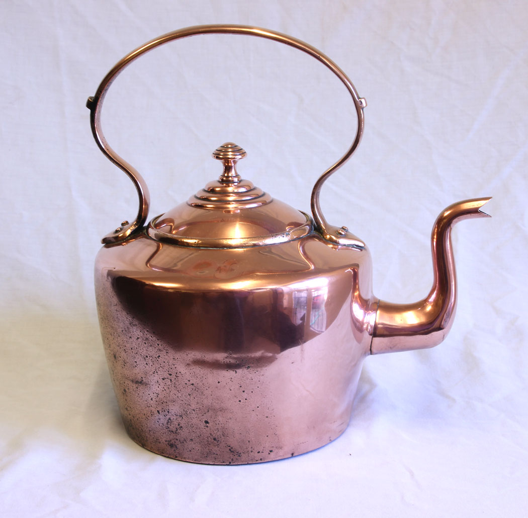 12003r2 Antique Victorian Copper Kettle ,