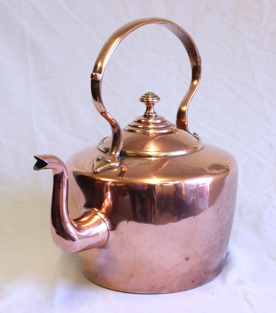 12003r4 Antique Victorian Copper Kettle ,
