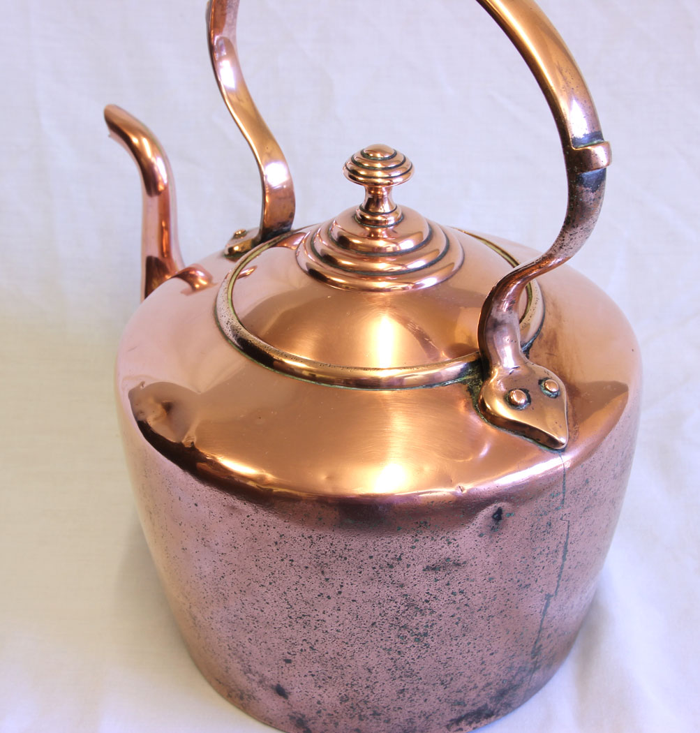 12003r6 Antique Victorian Copper Kettle ,