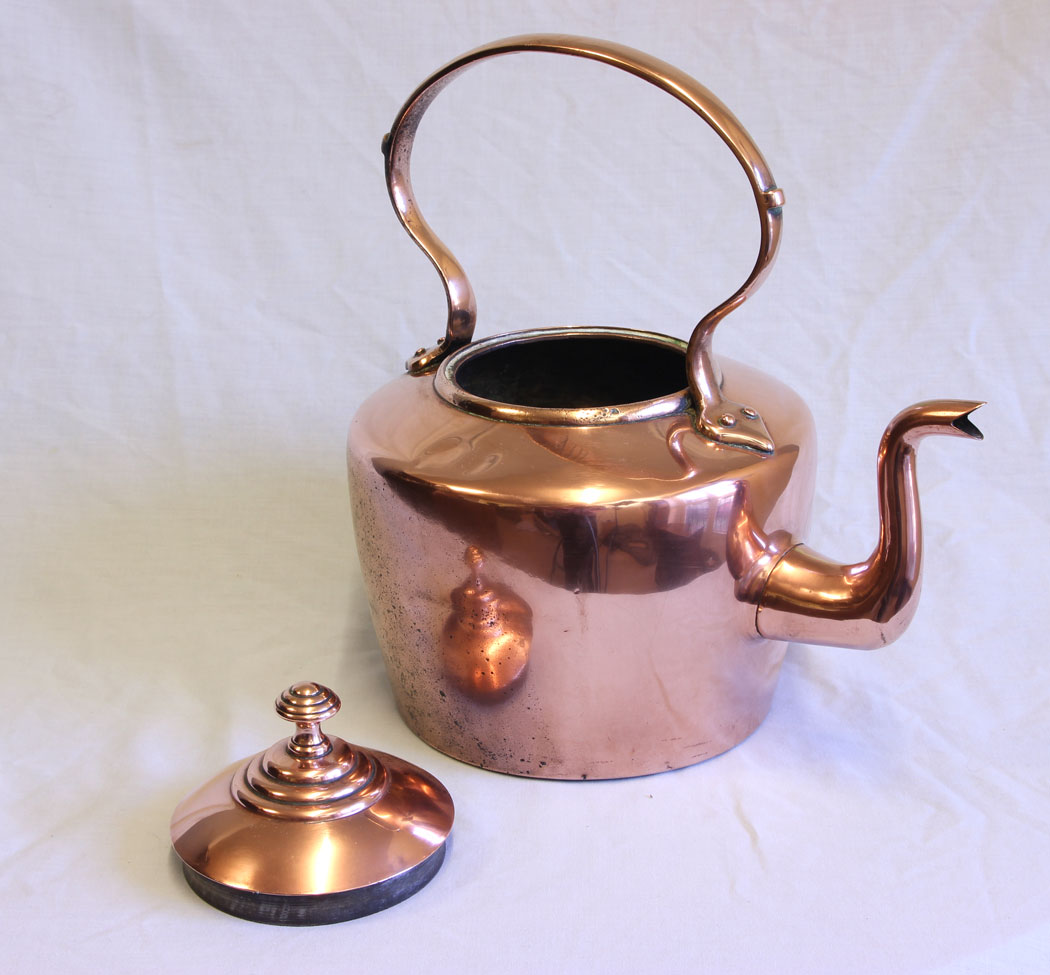 12003r8 Antique Victorian Copper Kettle ,
