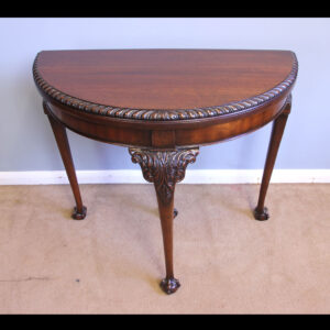 Antique Mahogany Games Card Table Console Side Table