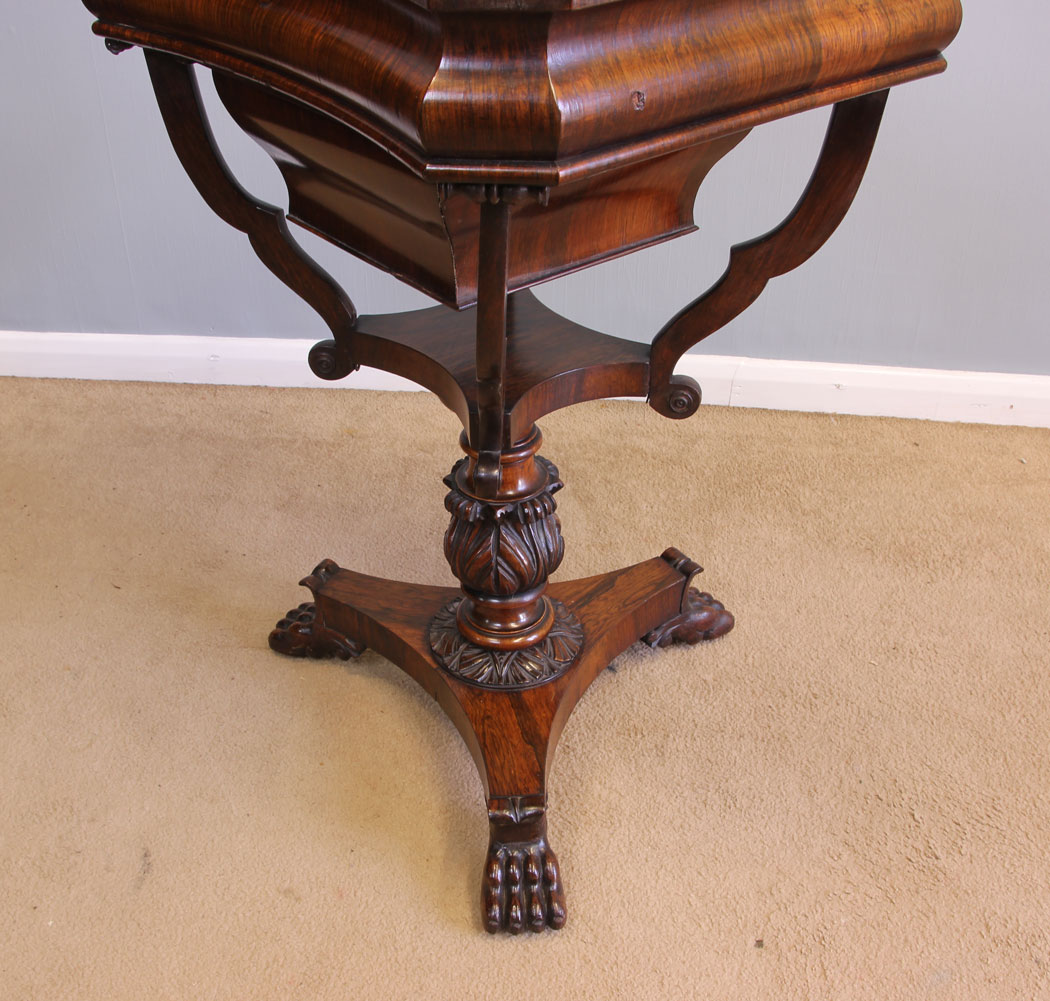 12019r6 Antique Victorian Sewing Work Table,