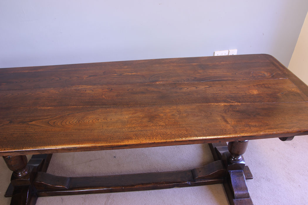 12022r15 Antique Large Oak Refectory Farmhouse Dining Kitchen Table ,