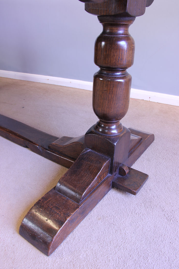 12022r5 Antique Large Oak Refectory Farmhouse Dining Kitchen Table ,