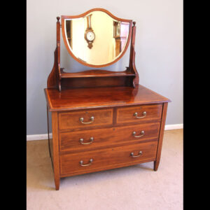 Antique Edwardian Inlaid Mahogany Dressing Table.